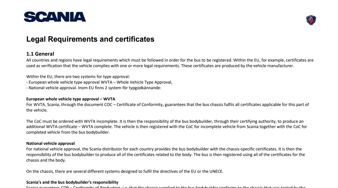 Legal Requirements and cetificates